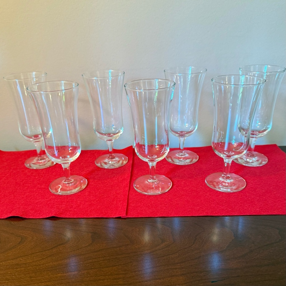 7 Crystal Clear Glass Parfait Glasses